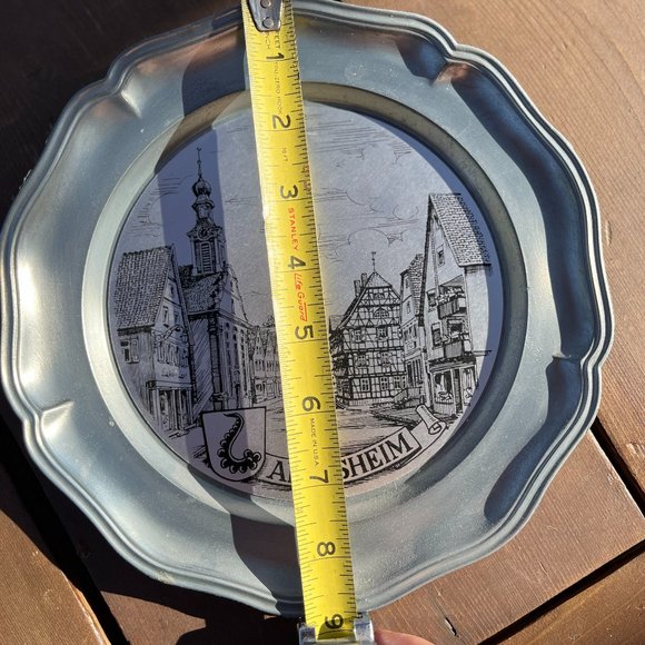1984 Pewter Plate Adelsheim Germany - Picture 6 of 6